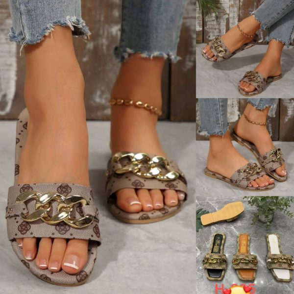 Summer Flat Slit Sandals