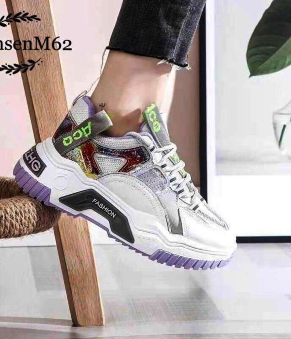 Chunky Lace-Up Sneakers - Image 5